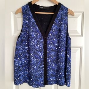 Proenza Schouler Silk Snap Front  Sleeveless Blouse 8